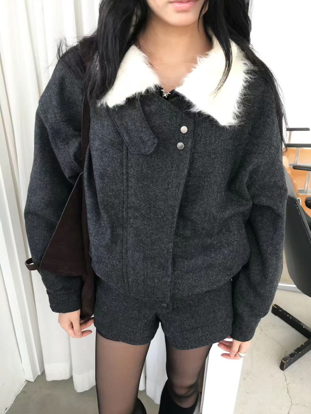 AVANDACE東大門㊣直郵女士新款時尚人氣真品職業25秋冬夾克AVANDACE夾克圖色2