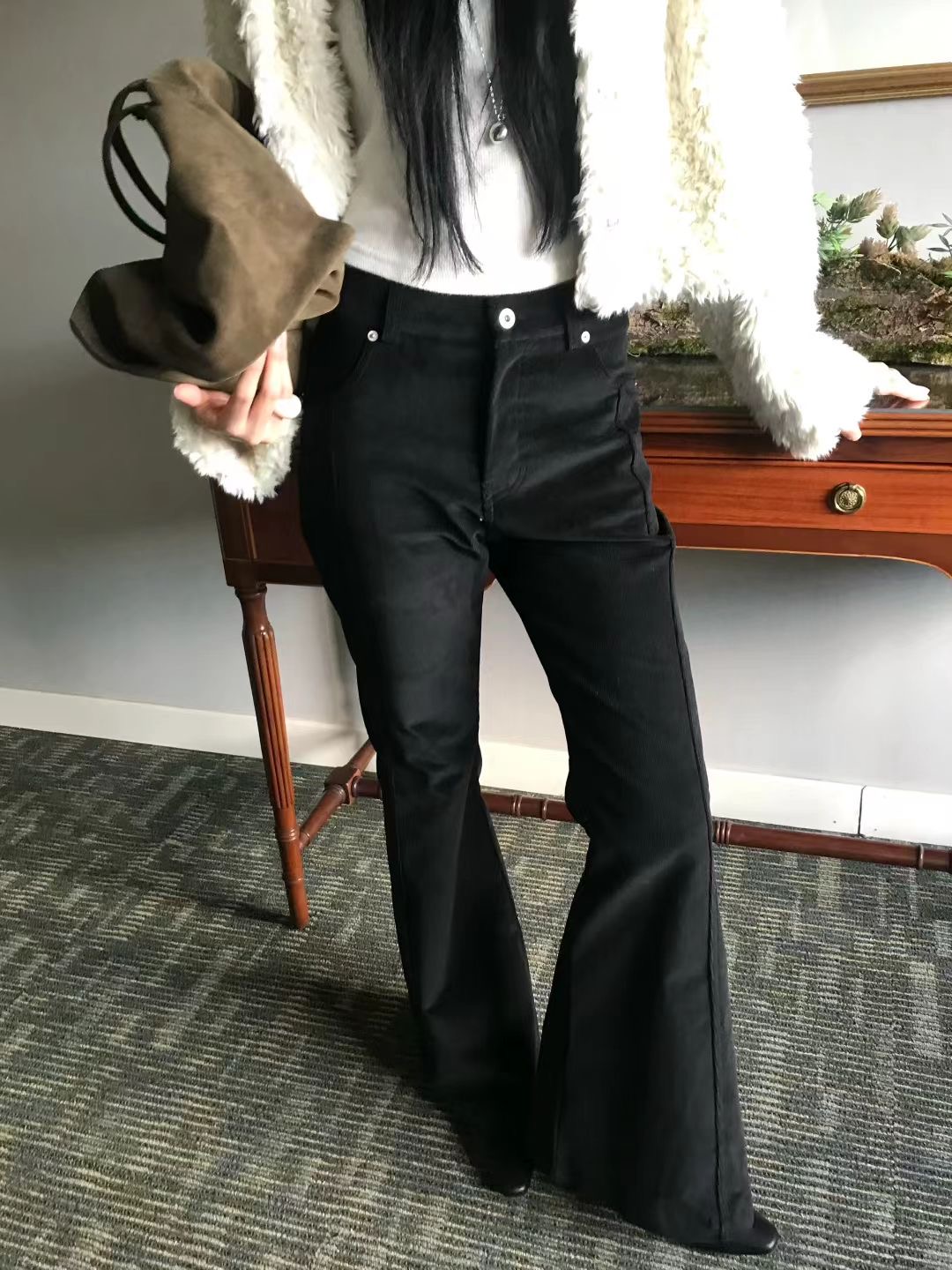 AVANDACE東大門㊣實拍女士新款時尚休閑25秋冬人氣熱賣牛仔褲AVANDACE牛仔褲