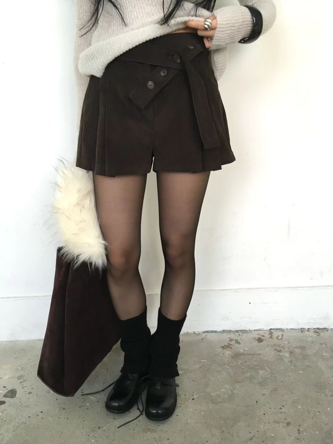 AVANDACE東大門㊣直郵女裝新款真品休閑熱賣25秋冬職業短褲AVANDACE短褲