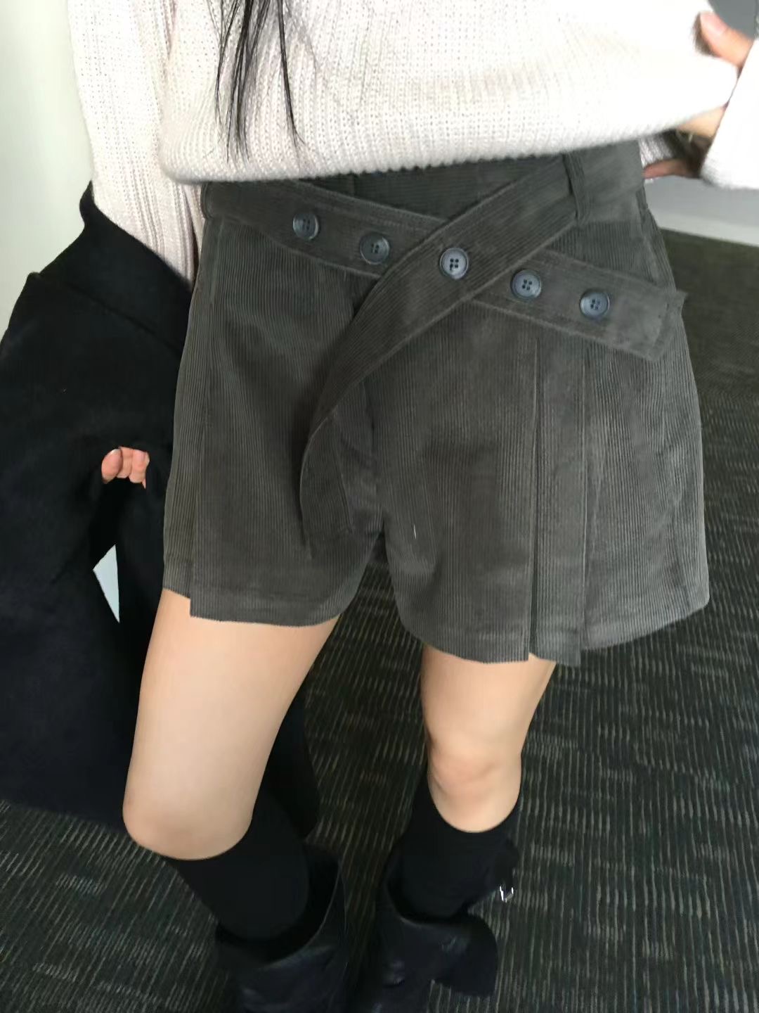 AVANDACE東大門㊣直郵女裝新款真品休閑熱賣25秋冬職業短褲AVANDACE短褲圖色1