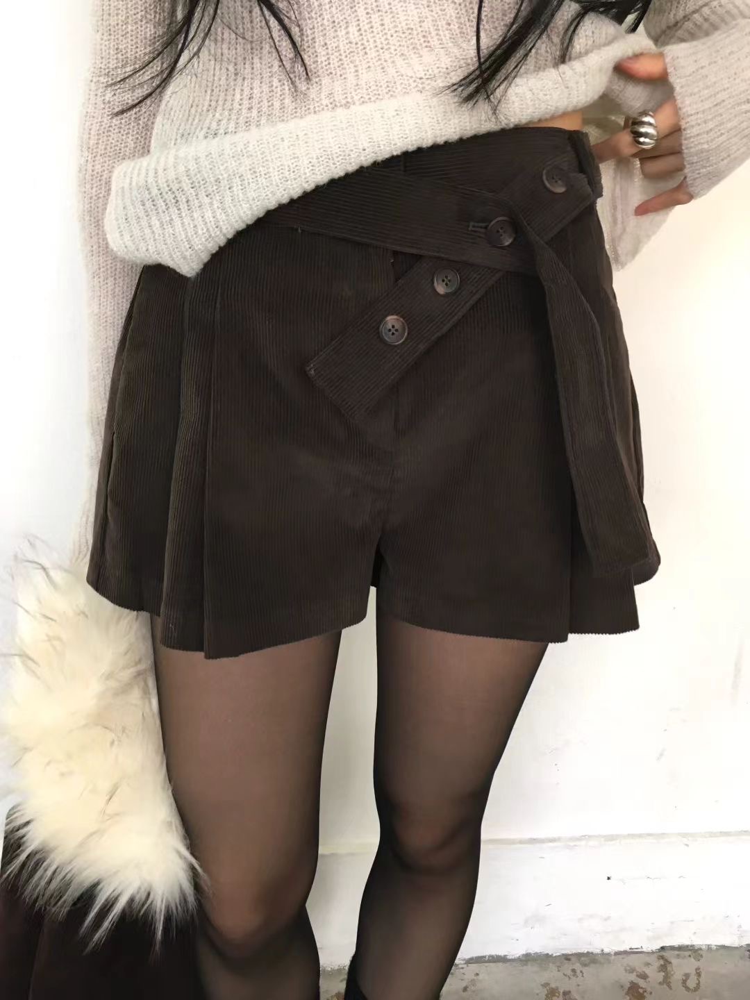 AVANDACE東大門㊣直郵女裝新款真品休閑熱賣25秋冬職業短褲AVANDACE短褲圖色2