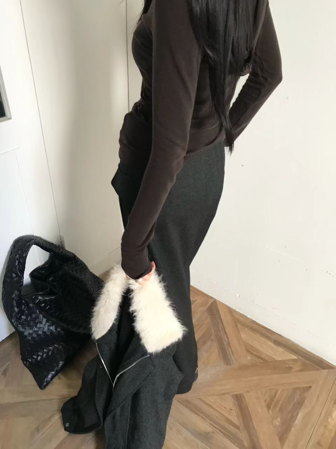 AVANDACE韓國直郵㊣女士新品熱賣時尚人氣25秋冬真品推薦長裙AVANDACE長裙