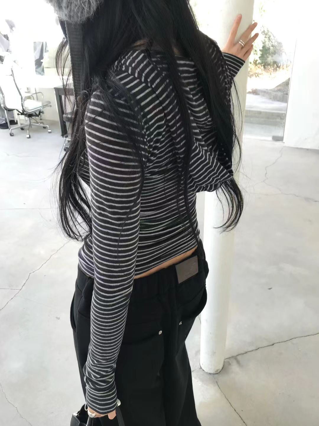 AVANDACE韓國直郵㊣女裝新品推薦真品職業休閑時尚25秋冬長袖T恤AVANDACE長袖T恤