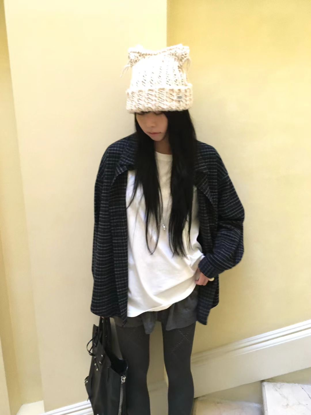 AVANDACE韓國直郵㊣女裝新品職業人氣休閑時尚襯衫蕾絲衫格子AVANDACE襯衫/蕾絲衫圖色2