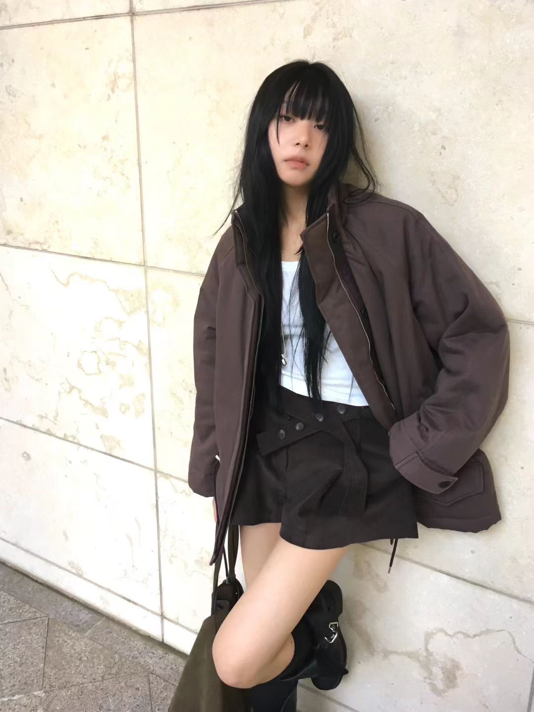 AVANDACE韓國直郵㊣女裝新品時尚推薦熱賣真品人氣25秋冬夾克AVANDACE夾克圖色2