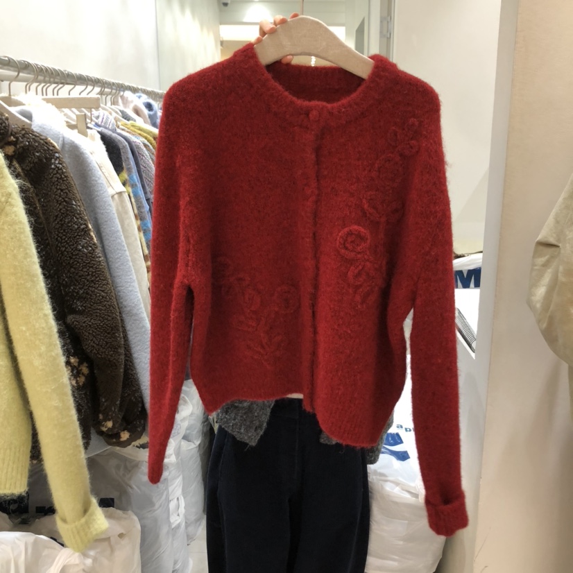 ASOME東大門㊣直郵女士新品熱賣真品25秋冬人氣毛衣手工刺繡A.SOME毛衣圖色2