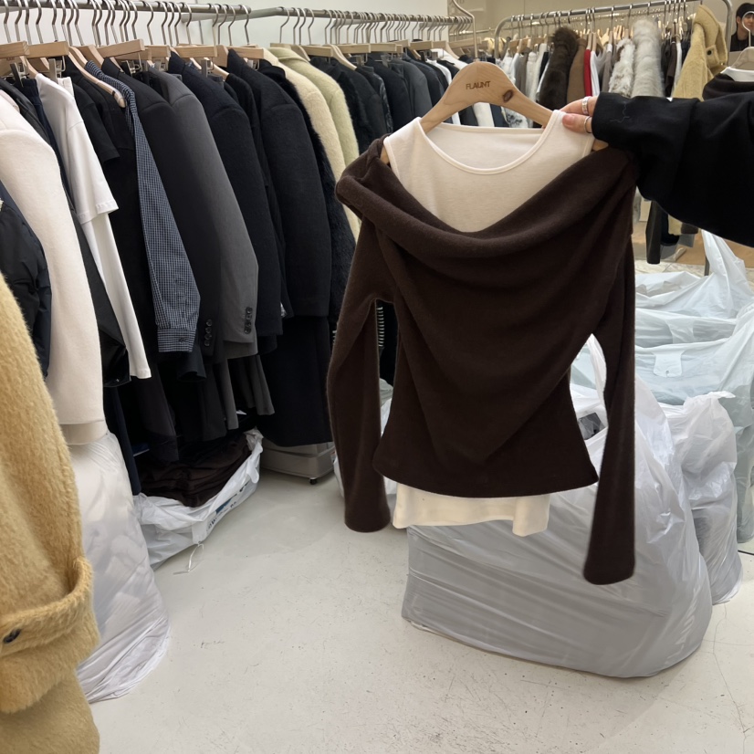 FLAUNT東大門㊣代購女裝新款真品時尚推薦職業長袖T恤假兩件FLAUNT長袖T恤圖色2