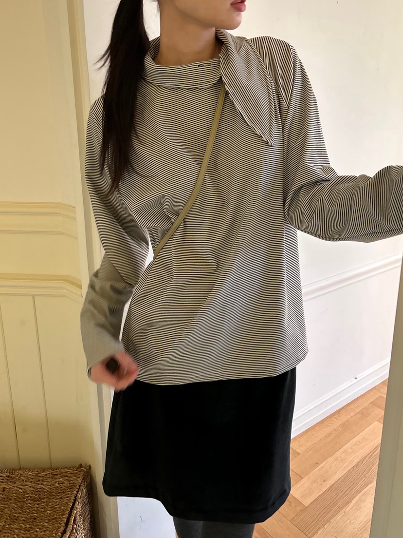 ME MO韓國代購㊣女士新品人氣推薦真品職業熱賣休閑長袖T恤ME MO長袖T恤圖色1