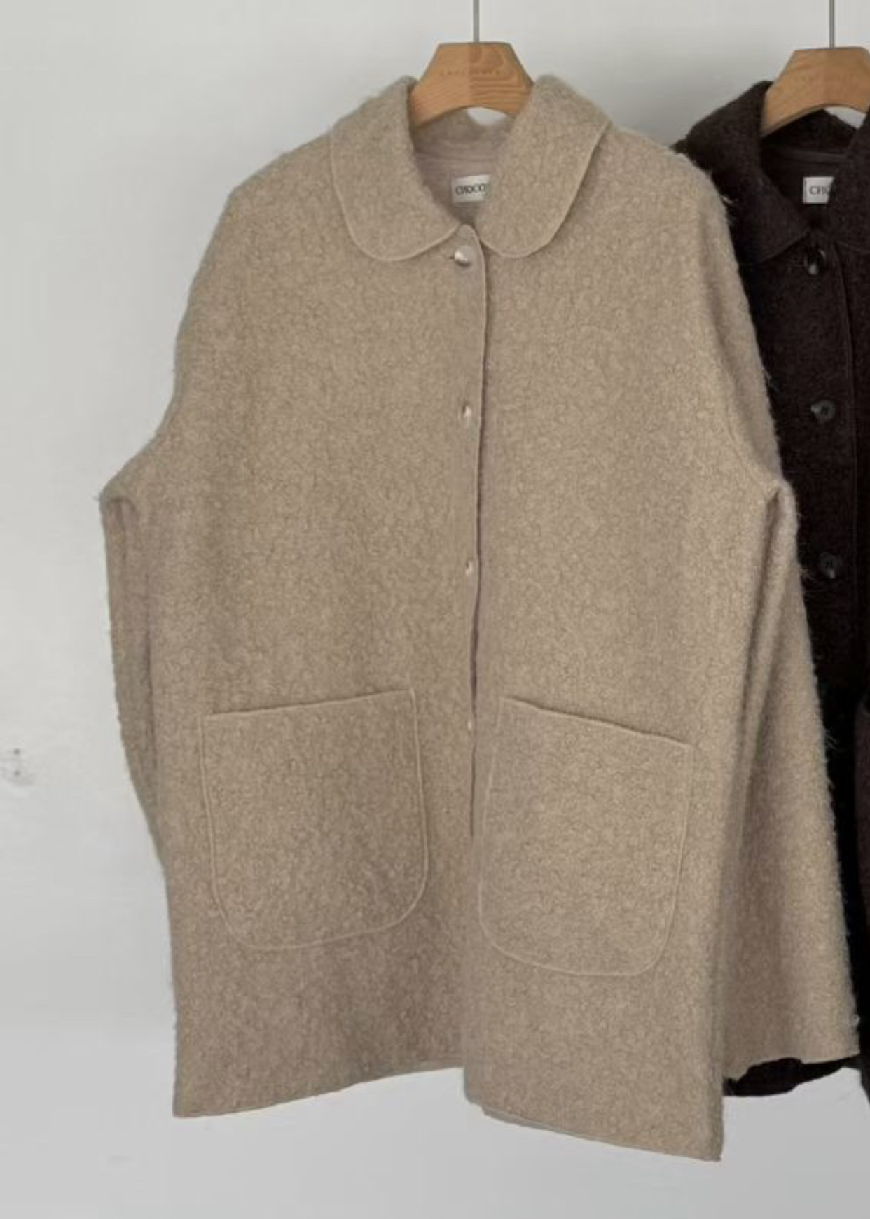 CHOCOLATE-초콜렛-T韓國代購㊣女裝新品職業25秋冬中長款大衣CHOCOLATE中長款大衣圖色1