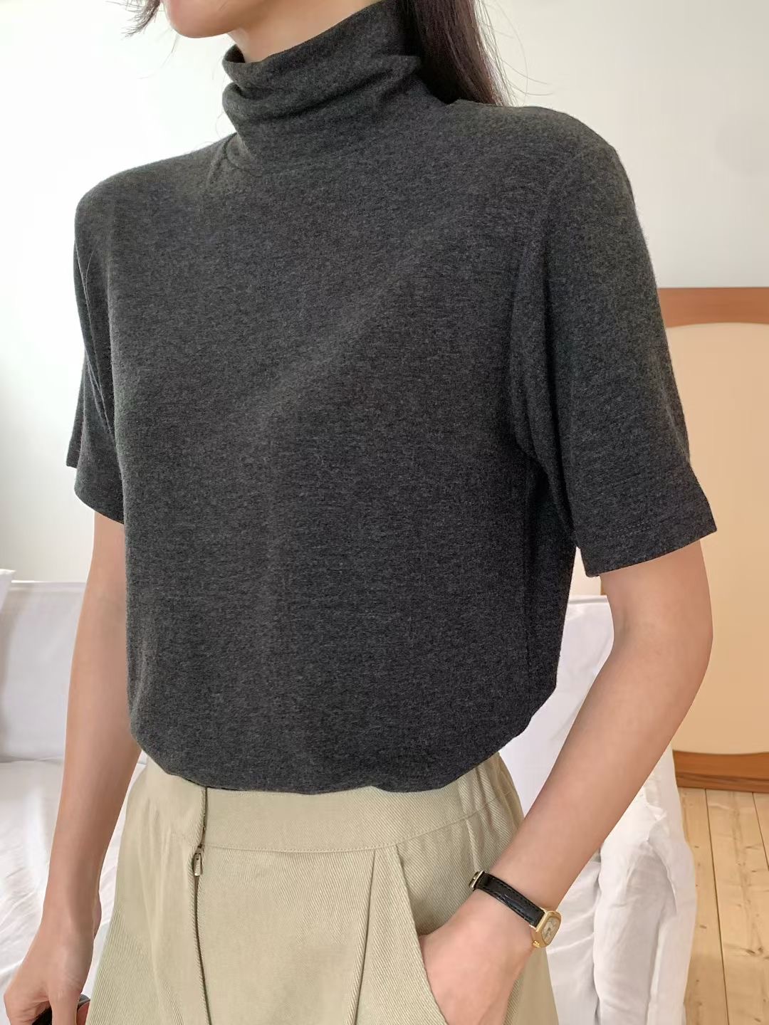 CHOCOLATE-초콜렛-T韓國代購㊣女士新款25秋冬時尚T恤安哥拉CHOCOLATET恤圖色4