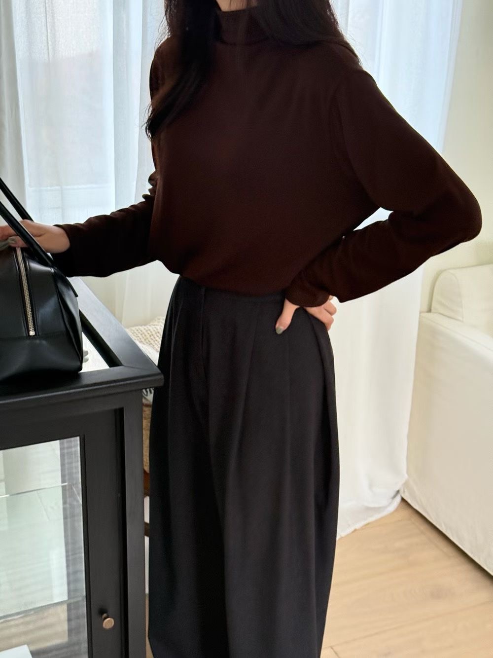 CHOCOLATE-초콜렛-T韓國直郵㊣女士新品人氣職業推薦長袖T恤CHOCOLATE長袖T恤