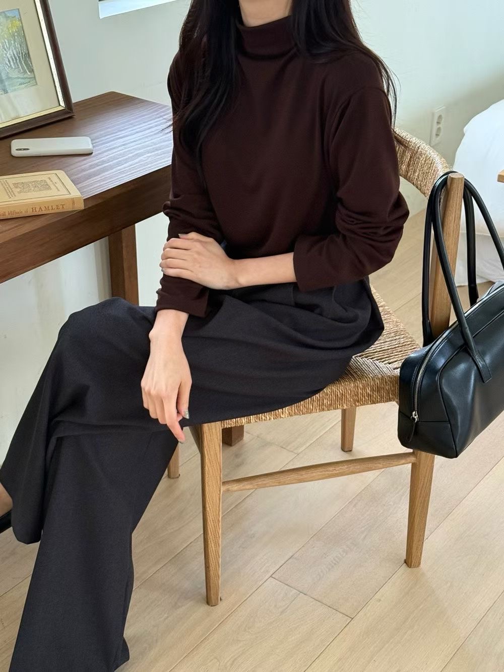 CHOCOLATE-초콜렛-T韓國直郵㊣女士新品人氣職業推薦長袖T恤CHOCOLATE長袖T恤