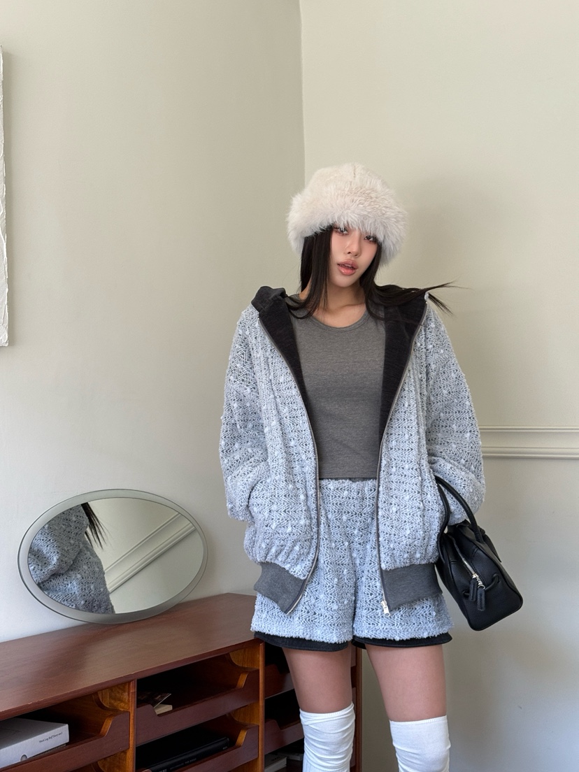 TRIPLE SEVEN韓國代購㊣女裝新品推薦時尚休閑熱賣夾克雙面TRIPLE SEVEN夾克