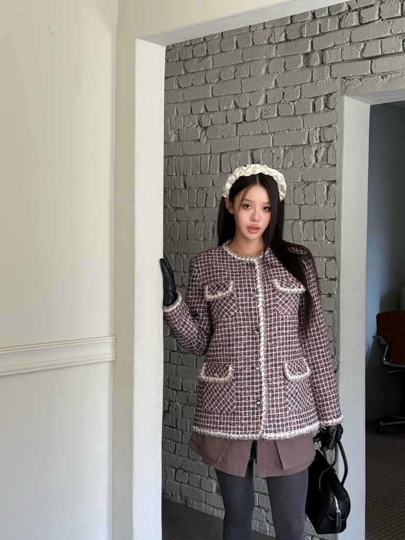 TRIPLE SEVEN韓國代購㊣女裝新品職業休閑人氣25秋冬真品夾克TRIPLE SEVEN夾克