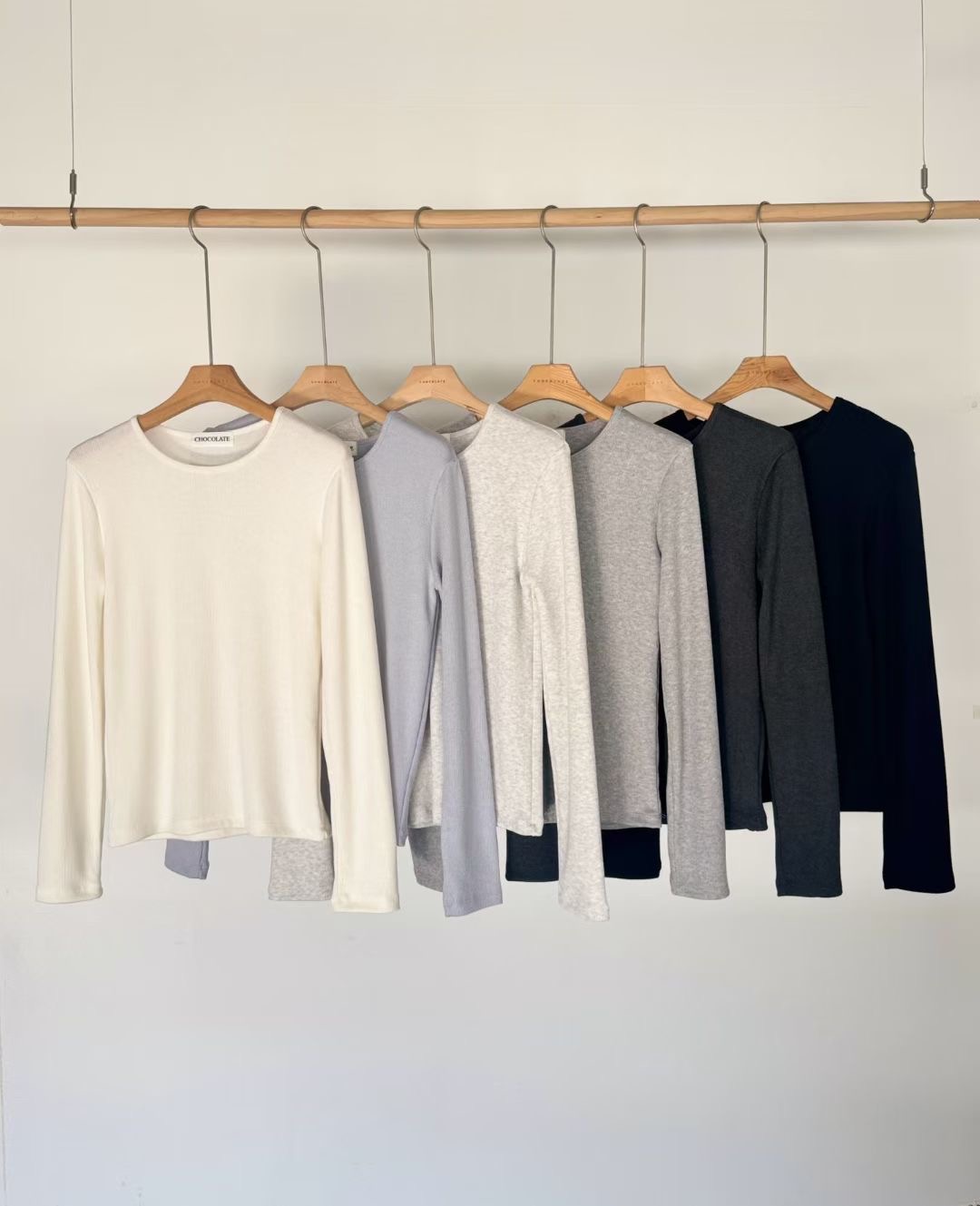 CHOCOLATE-초콜렛-T東大門㊣實拍女士新品職業25秋冬長袖T恤CHOCOLATE長袖T恤圖色5左五色