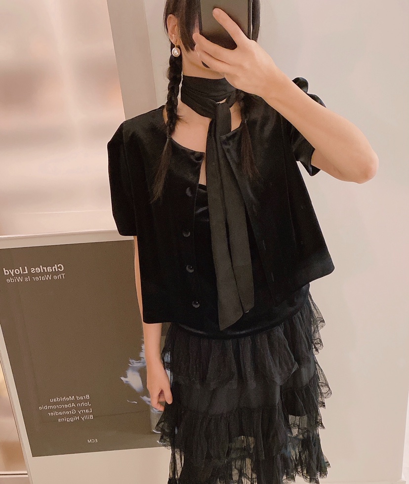 LETAILOR韓國直郵㊣女士新款休閑推薦襯衫蕾絲衫天鵝絨雙面LETAILOR襯衫/蕾絲衫