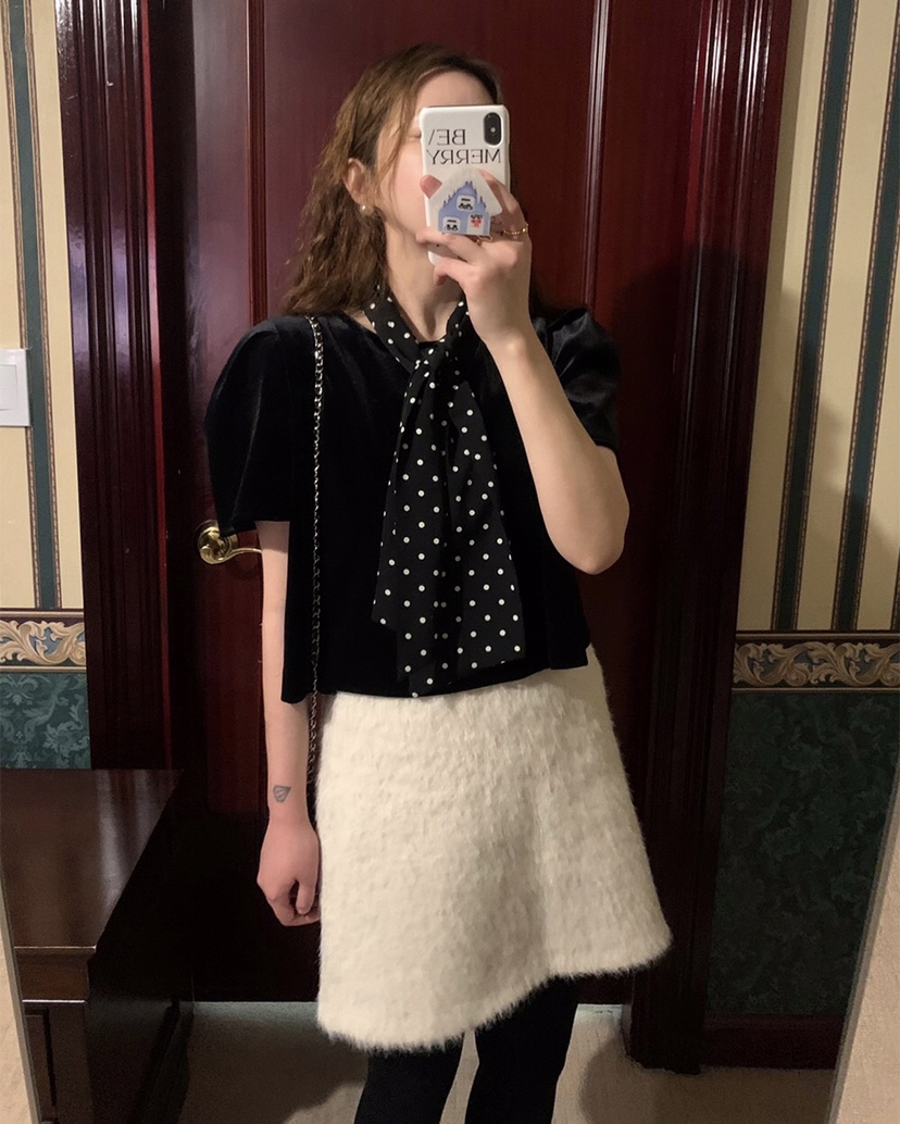 LETAILOR韓國直郵㊣女士新款休閑推薦襯衫蕾絲衫天鵝絨雙面LETAILOR襯衫/蕾絲衫