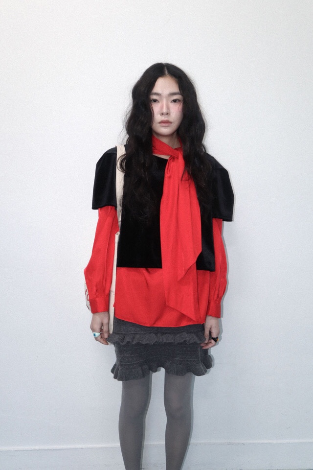 LETAILOR韓國直郵㊣女士新款休閑推薦襯衫蕾絲衫天鵝絨雙面LETAILOR襯衫/蕾絲衫