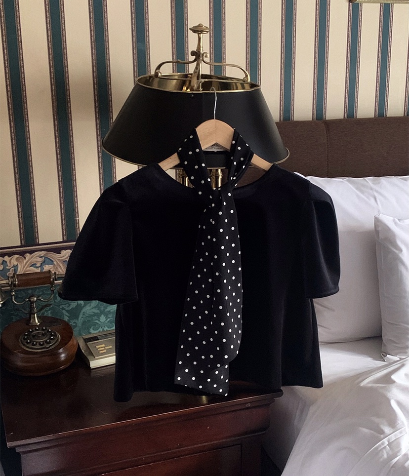 LETAILOR韓國直郵㊣女士新款休閑推薦襯衫蕾絲衫天鵝絨雙面LETAILOR襯衫/蕾絲衫