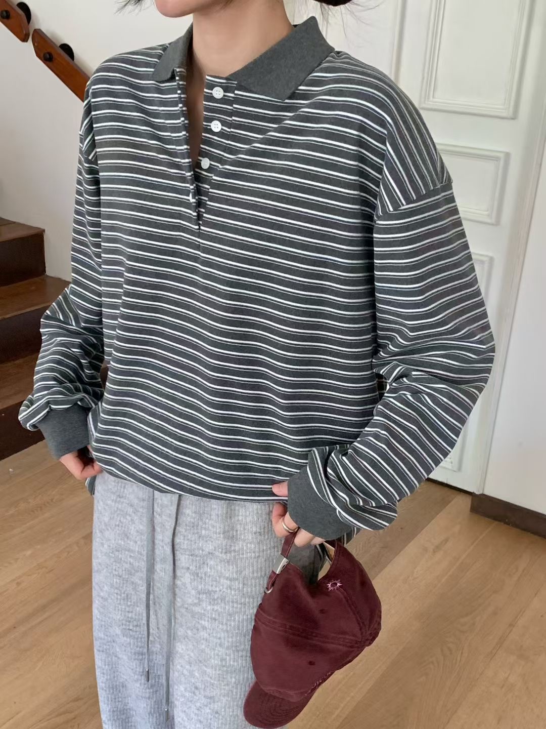 CHOCOLATE-초콜렛-T韓國代購㊣女裝新品人氣真品推薦長袖T恤CHOCOLATE長袖T恤圖色1