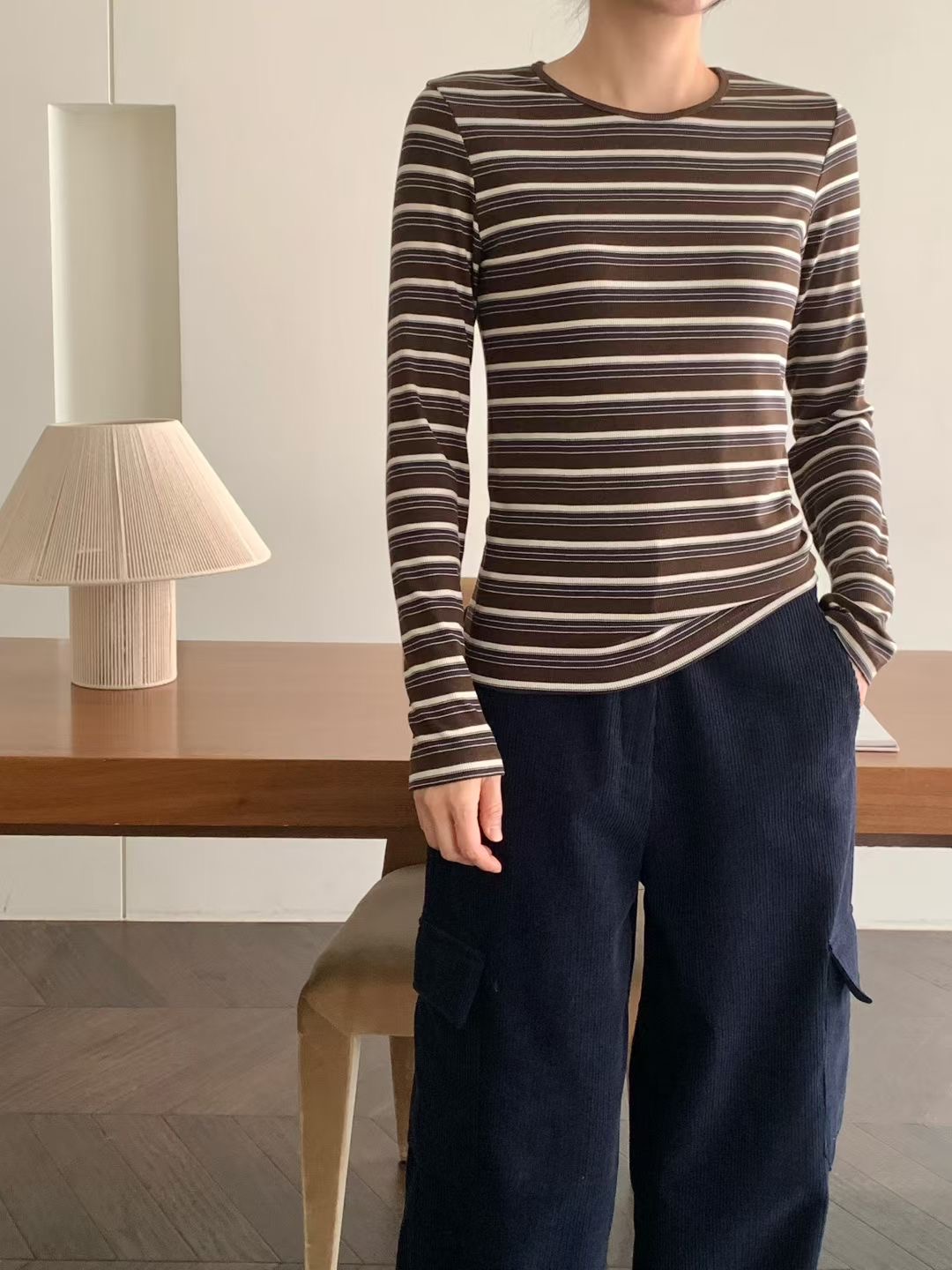 CHOCOLATE-초콜렛-T東大門㊣實拍女裝新品真品熱賣長袖T恤CHOCOLATE長袖T恤