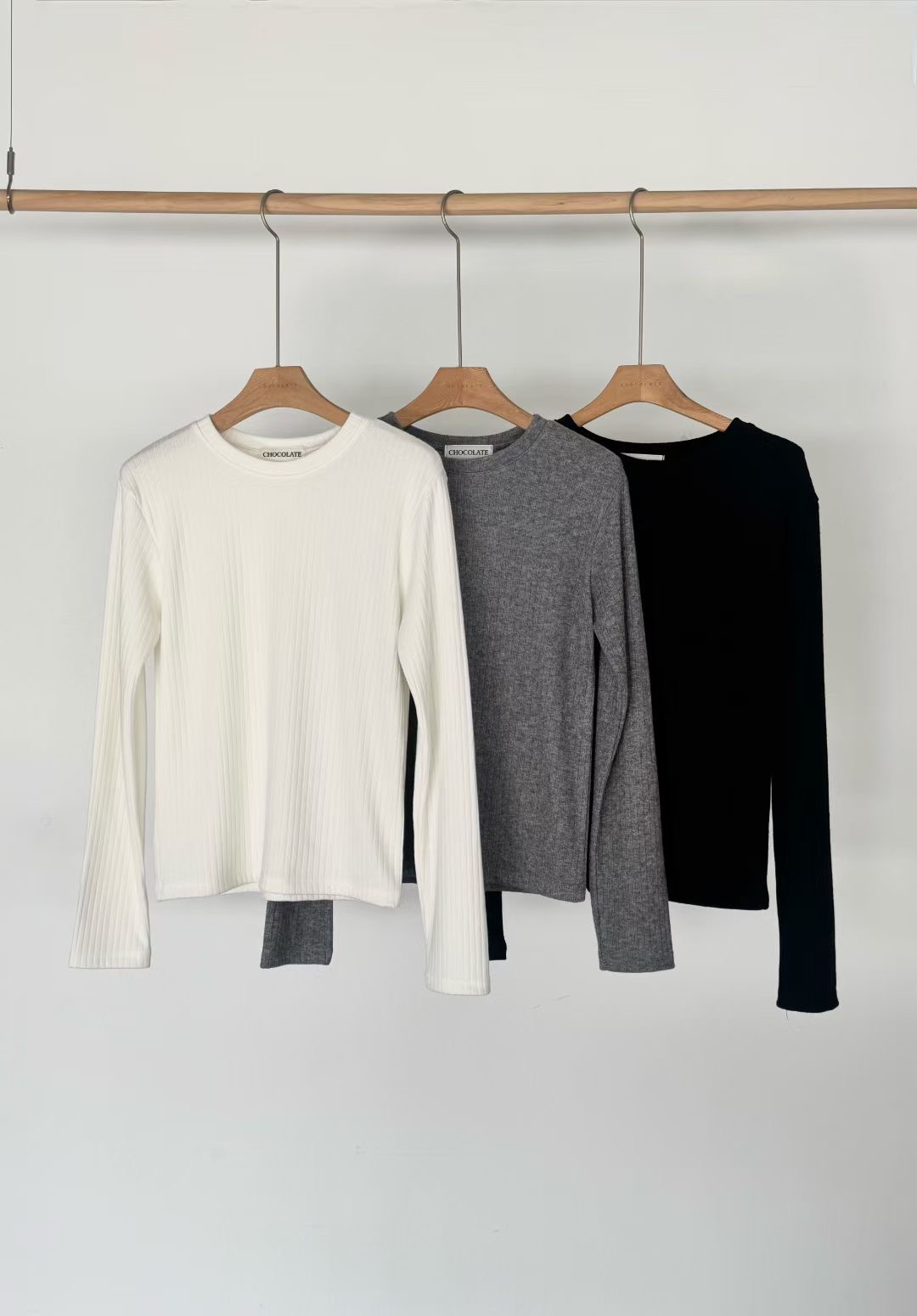 CHOCOLATE-초콜렛-T東大門㊣直郵女裝新品25秋冬真品長袖T恤CHOCOLATE長袖T恤圖色3左三色