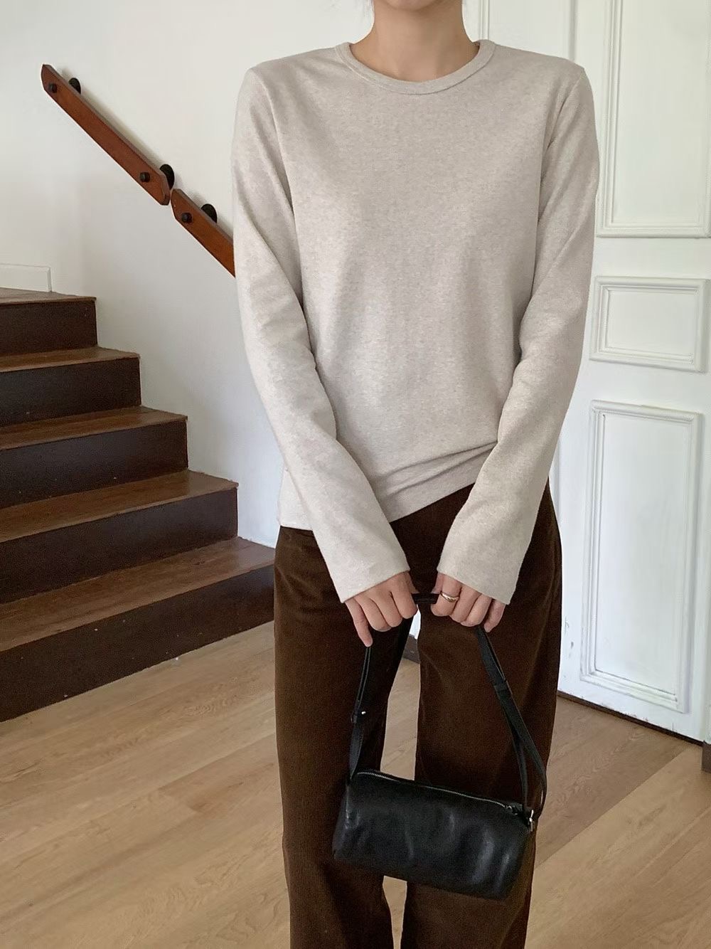 CHOCOLATE-초콜렛-T東大門㊣代購女士新款推薦熱賣長袖T恤CHOCOLATE長袖T恤