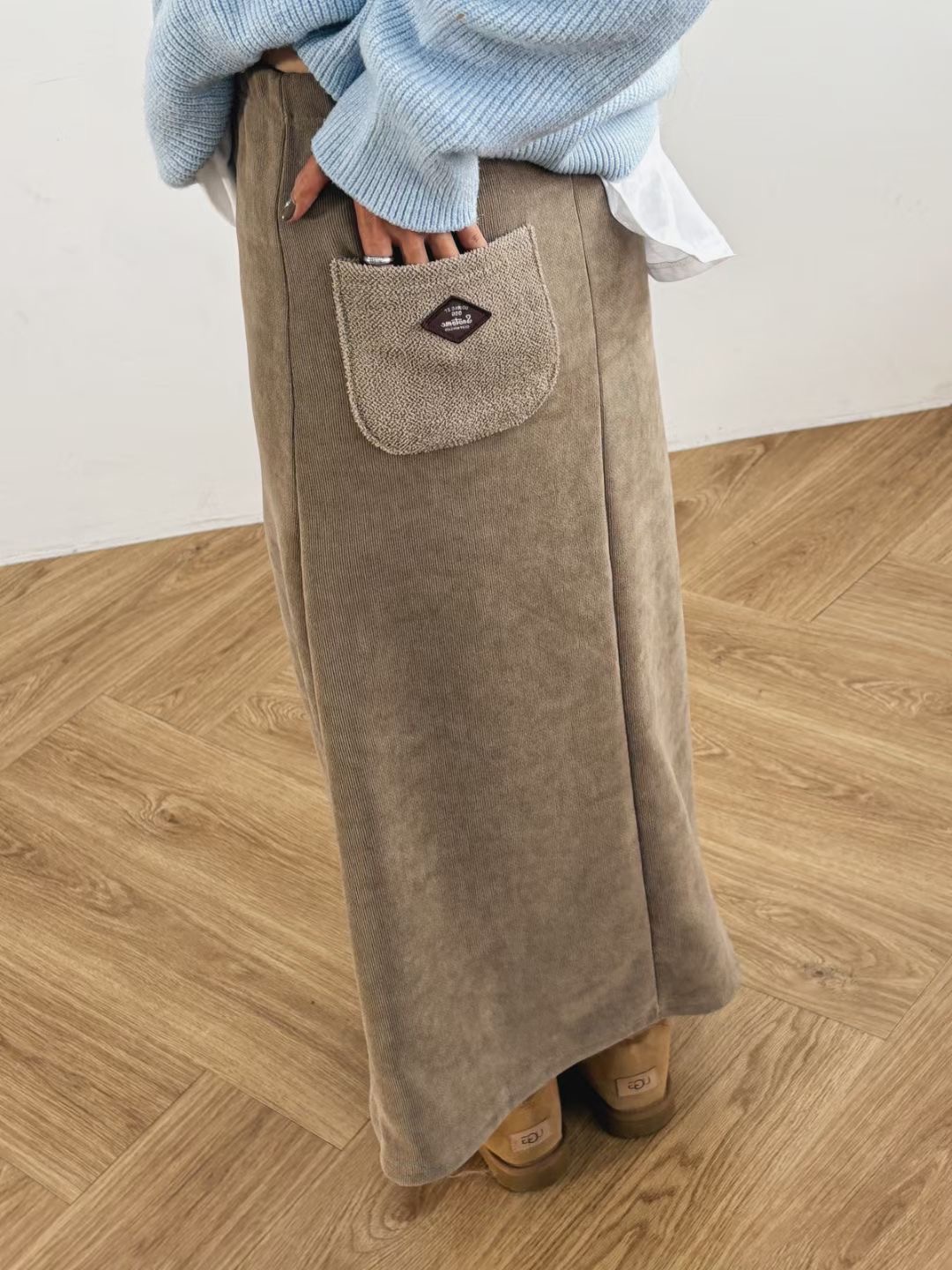 끌 벅지韓國直郵㊣女士新款職業休閑25秋冬時尚推薦人氣長裙Pull Buck長裙