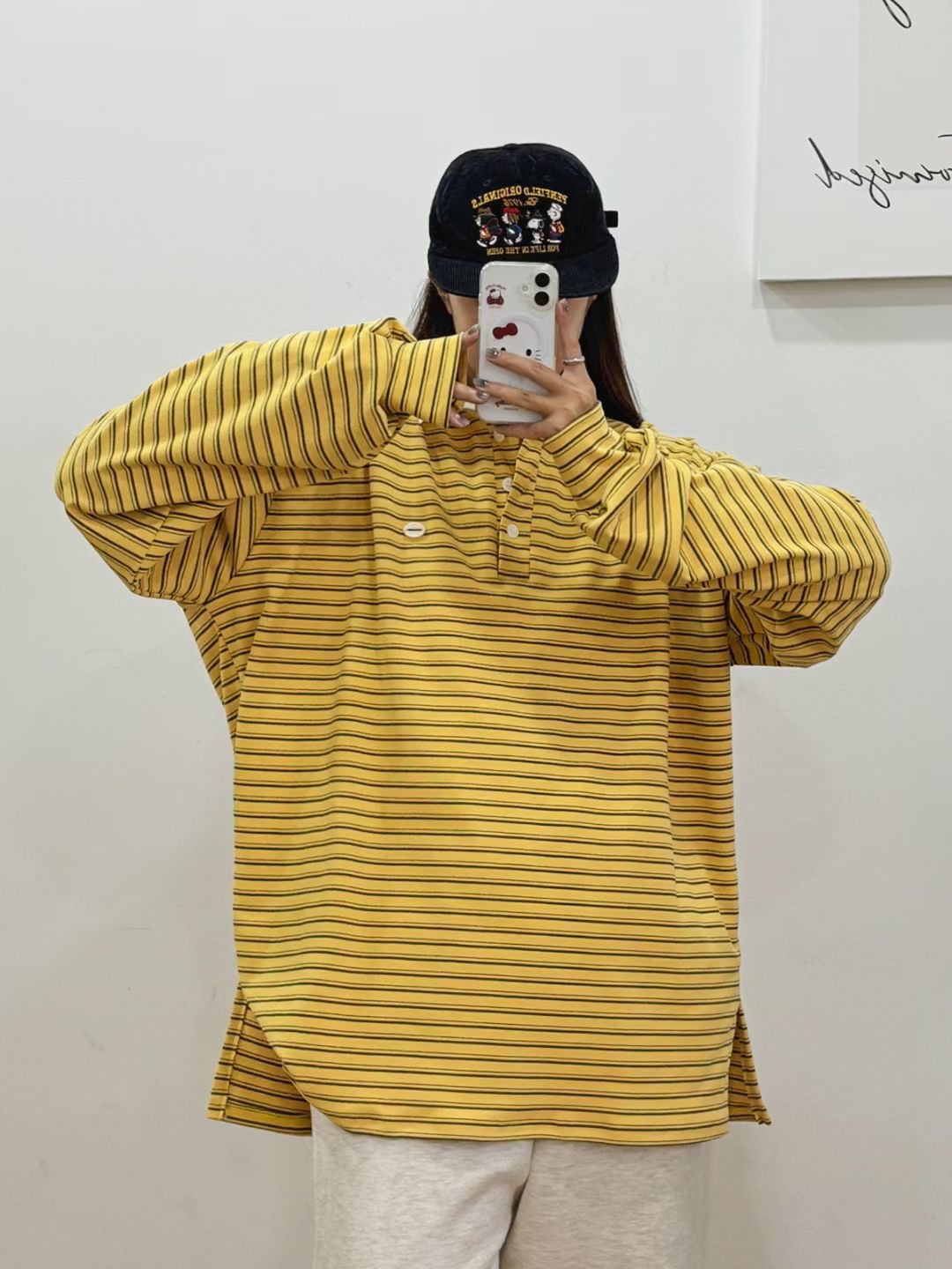 끌 벅지韓國代購㊣女士新品真品25秋冬時尚推薦人氣長袖T恤Pull Buck長袖T恤圖色1