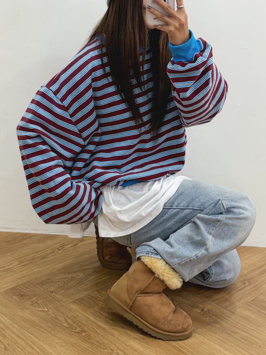 끌 벅지東大門㊣代購女裝新款真品25秋冬時尚休閑熱賣衛衣Pull Buck衛衣圖色2