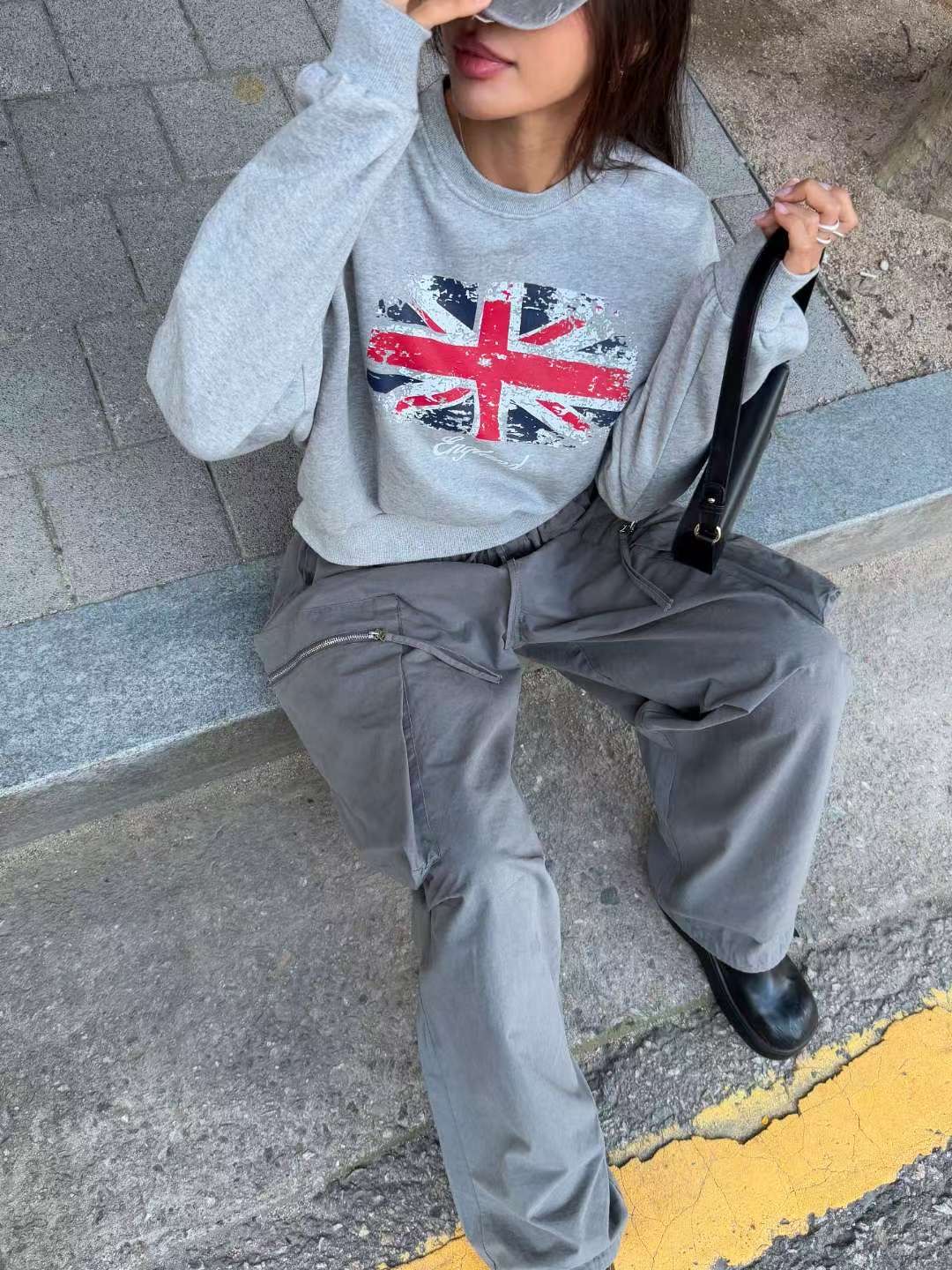 QUEENS MADE東大門㊣代購女士新品25秋冬休閑真品熱賣衛衣QUEENS MADE衛衣圖色3