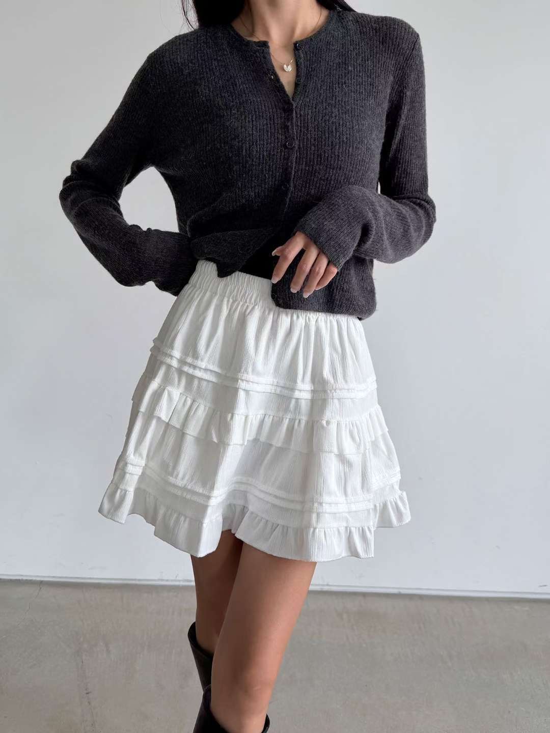 QUEENS MADE東大門㊣直郵女裝新款休閑推薦人氣時尚25秋冬短裙QUEENS MADE短裙圖色1