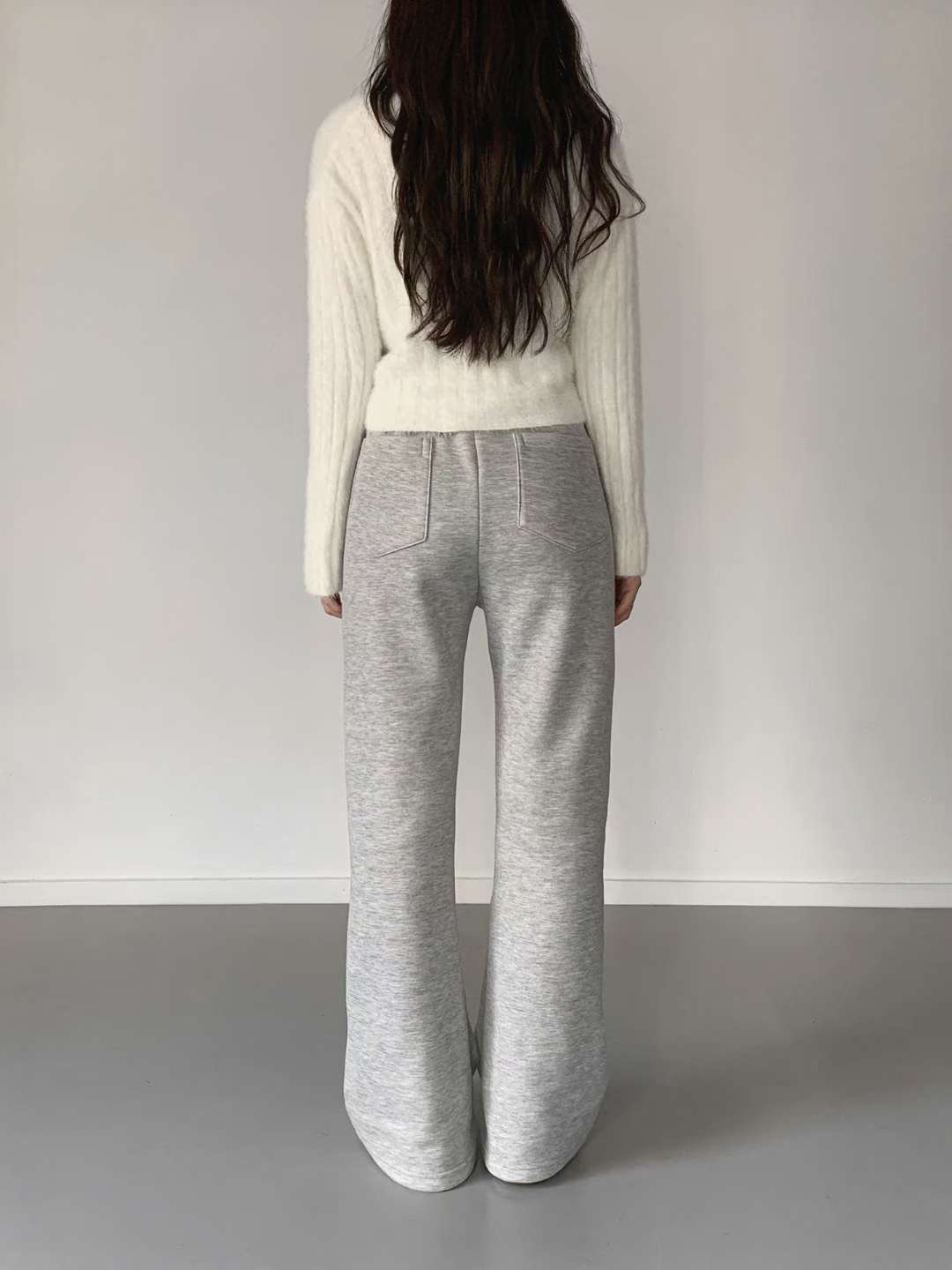 QUEENS MADE東大門㊣代購女裝新款休閑推薦休閑褲羊毛喇叭QUEENS MADE休閑褲