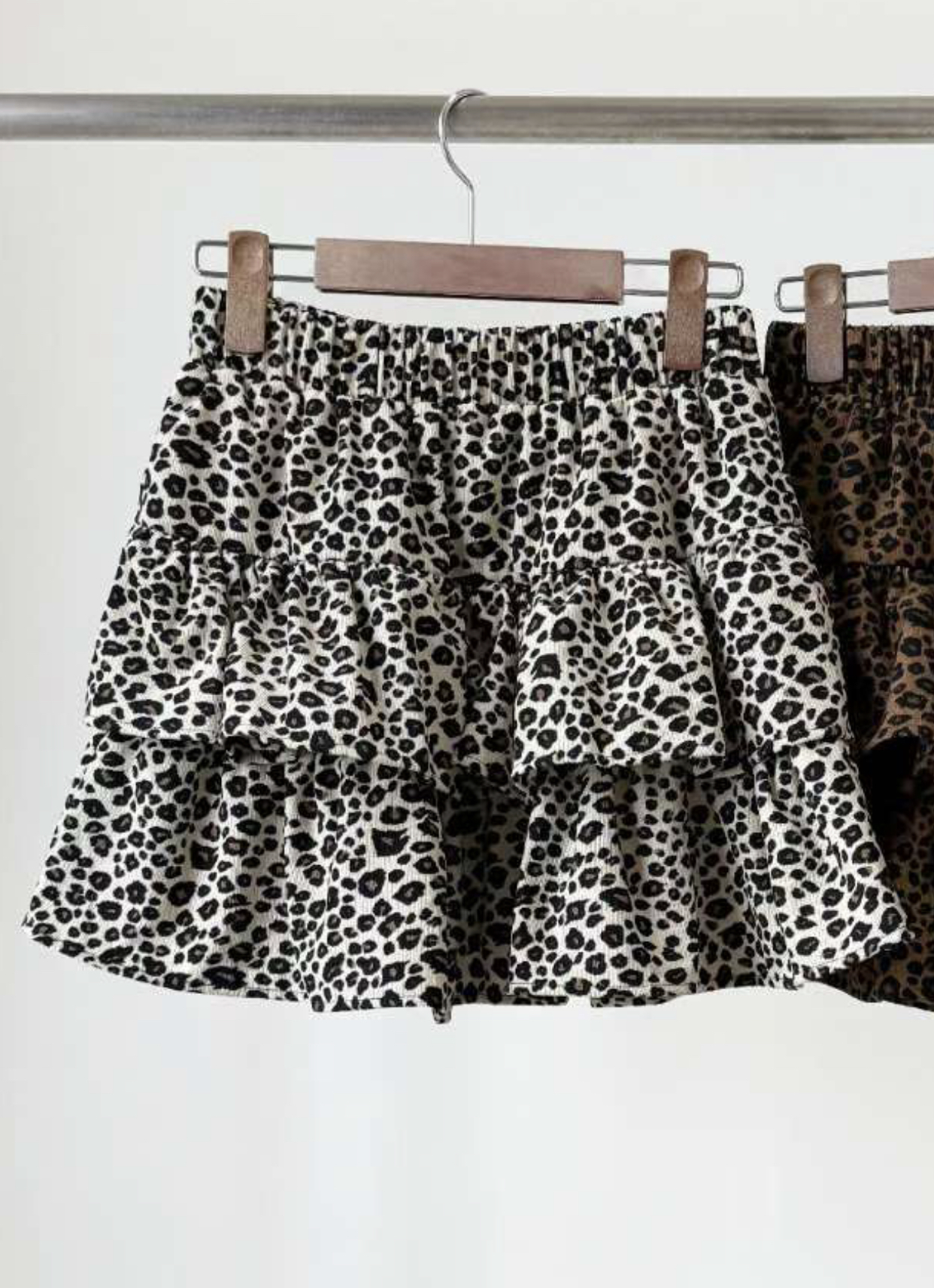 QUEENS MADE東大門㊣代購女裝新品人氣熱賣真品25秋冬短裙豹紋QUEENS MADE短裙圖色1