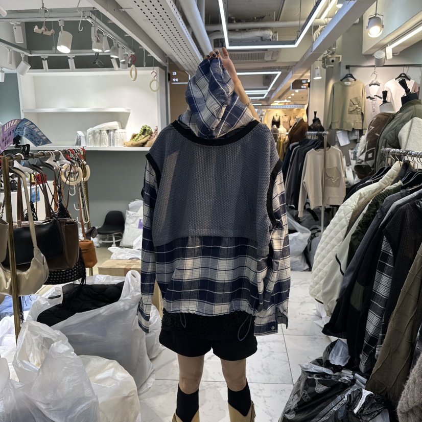 BAKHA-衣服韓國代購㊣女裝新品推薦熱賣真品休閑衛衣假兩件BAKHA衛衣