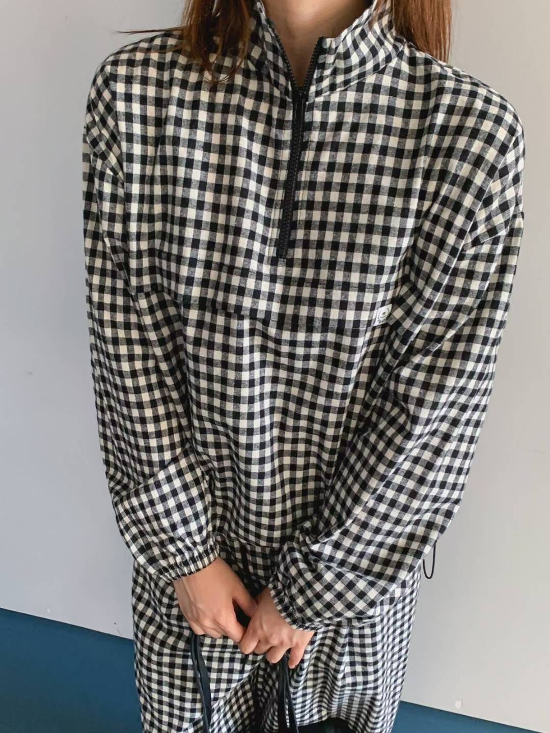 DKS08韓國代購㊣女裝新款休閑熱賣時尚職業真品人氣衛衣拉鏈DKS08衛衣