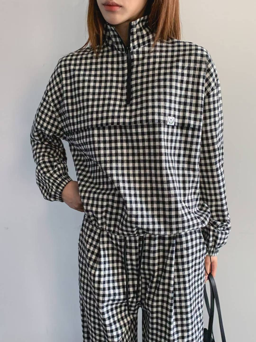 DKS08韓國代購㊣女裝新款休閑熱賣時尚職業真品人氣衛衣拉鏈DKS08衛衣