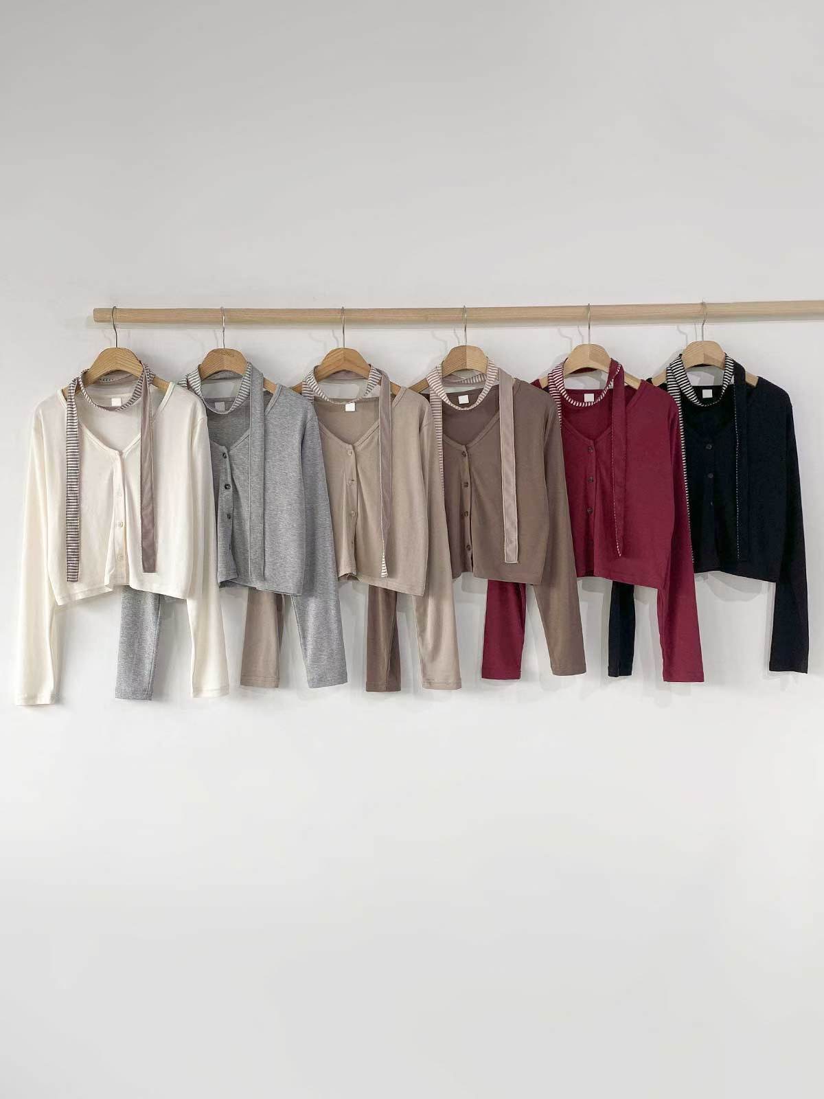 DKS08韓國代購㊣女士新款真品休閑推薦職業25秋冬人氣套裝套裝DKS08套裝圖色3左三色