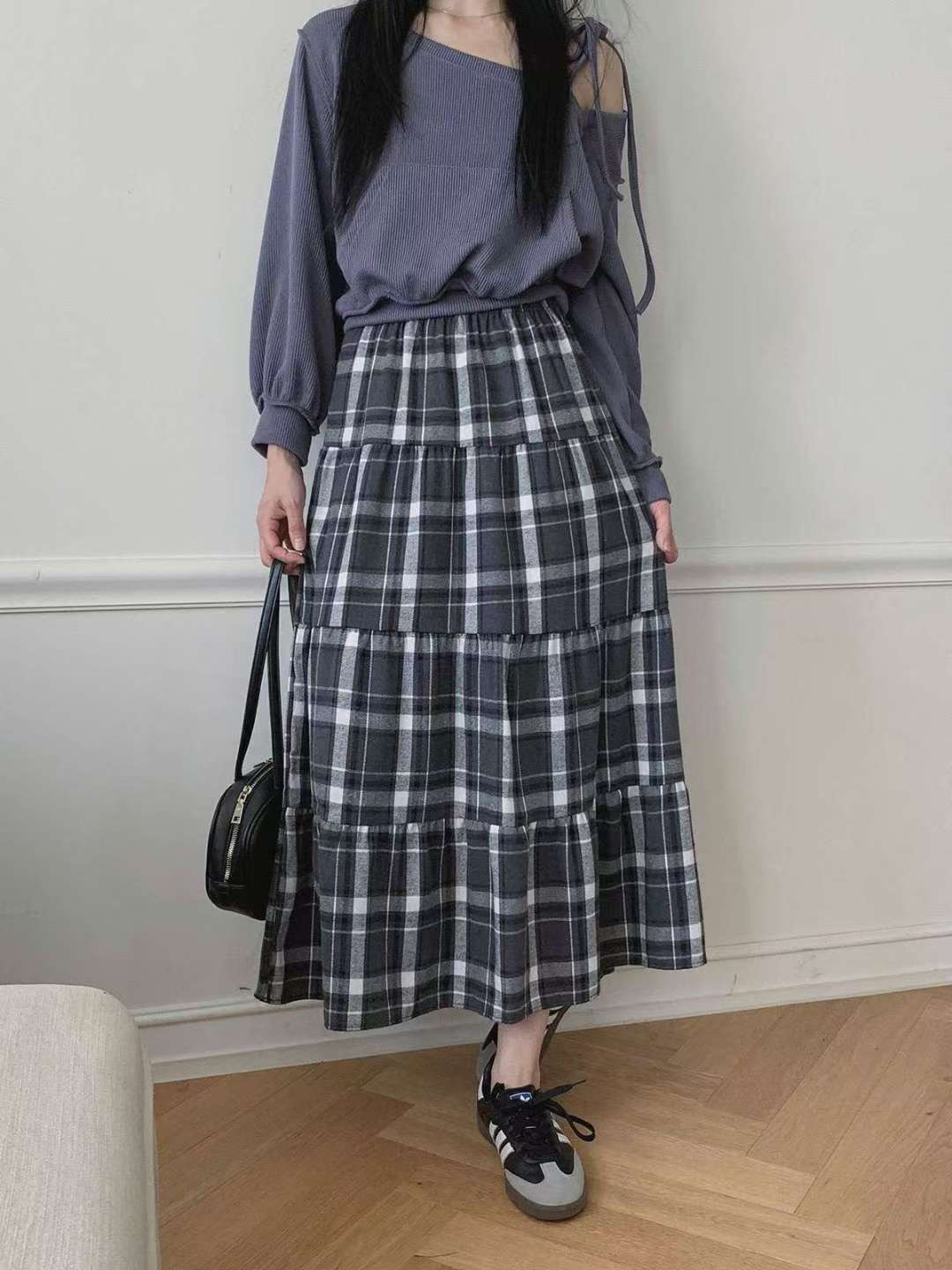 DKS08韓國直郵㊣女裝新品人氣25秋冬真品休閑推薦時尚職業長裙DKS08長裙