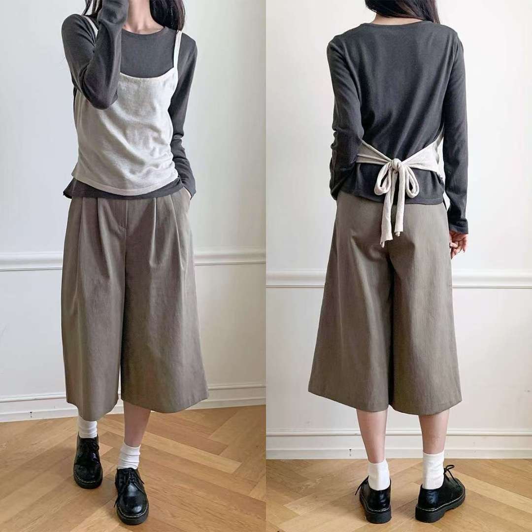 DKS08東大門㊣直郵女士新品時尚真品休閑長袖T恤假兩件腰帶DKS08長袖T恤