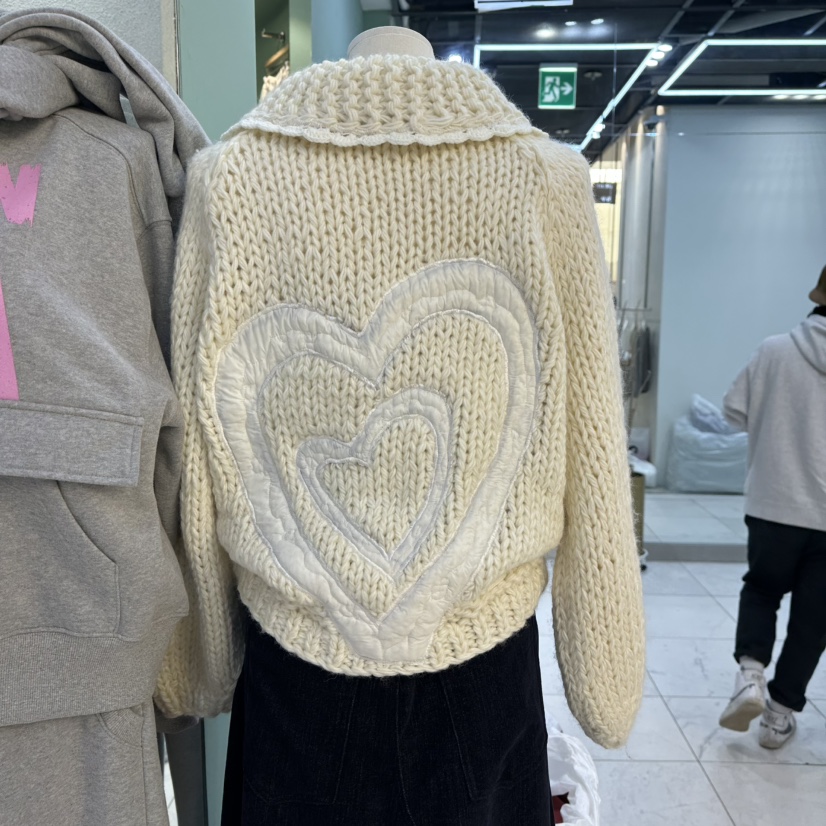 ROMANTIC NEWYORK東大門㊣實拍女裝新品真品針織衫手工開衫ROMANTIC NEWYORK針織衫