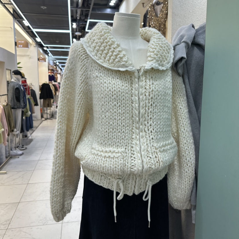 ROMANTIC NEWYORK東大門㊣實拍女裝新品真品針織衫手工開衫ROMANTIC NEWYORK針織衫圖色1