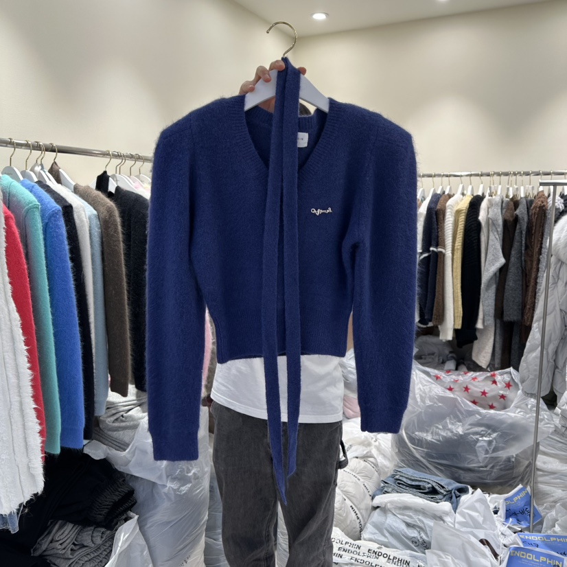 ENDOLPHIN東大門㊣代購女士新品熱賣休閑推薦25秋冬針織衫含脖帶ENDOLPHIN針織衫圖色3