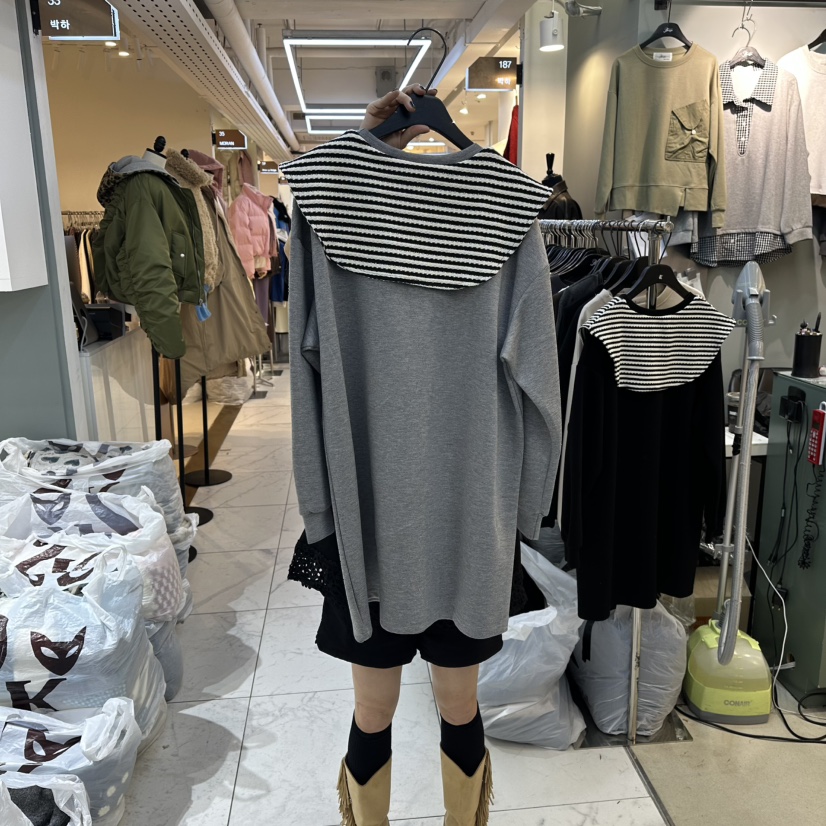 BAKHA-衣服韓國直郵㊣女裝新品時尚熱賣人氣職業衛衣假兩件BAKHA衛衣