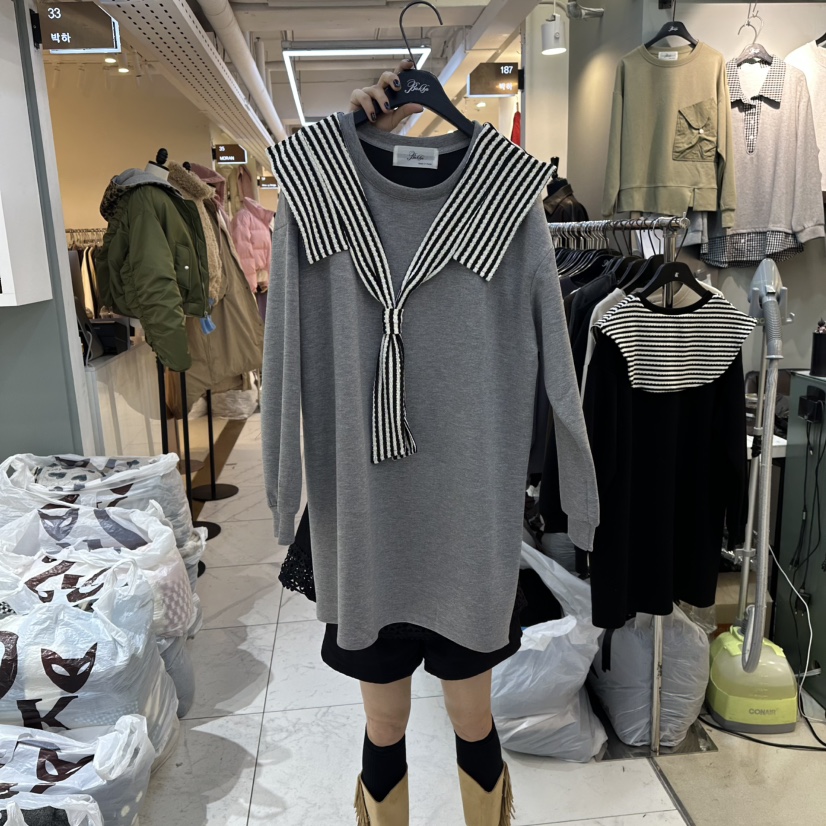 BAKHA-衣服韓國直郵㊣女裝新品時尚熱賣人氣職業衛衣假兩件BAKHA衛衣圖色2