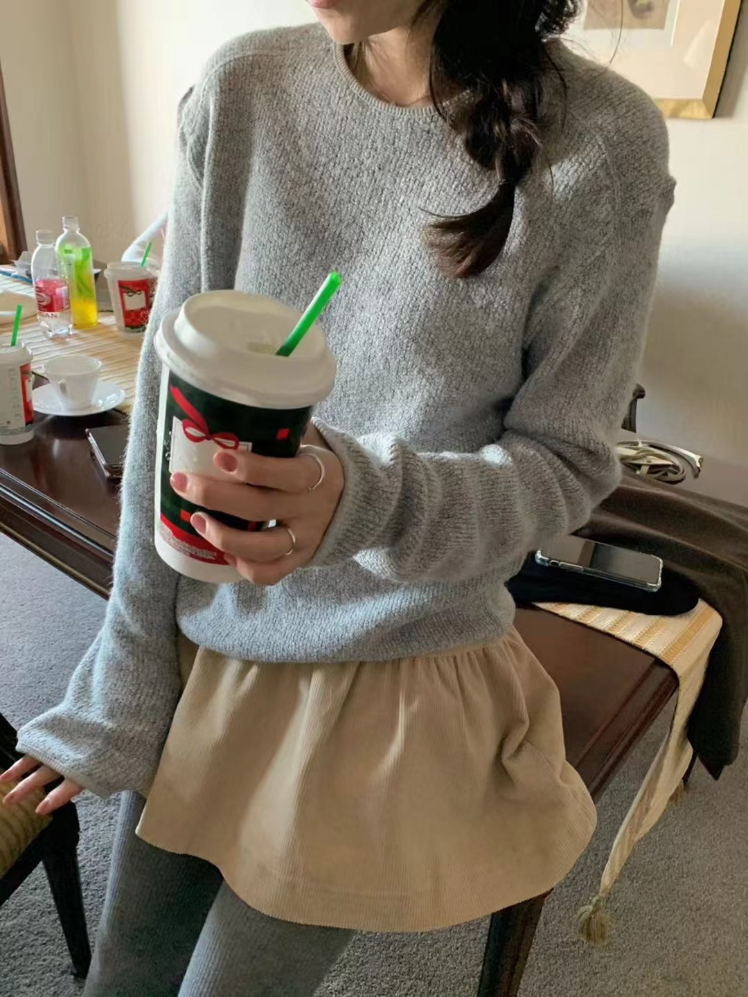 PYT-ot東大門㊣代購女士新品推薦職業時尚人氣針織衫不含腰帶pretty young thing針織衫