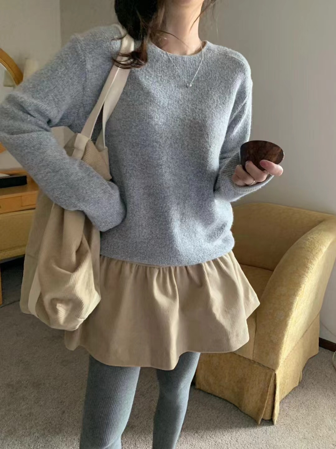 PYT-ot東大門㊣代購女士新品推薦職業時尚人氣針織衫不含腰帶pretty young thing針織衫圖色2