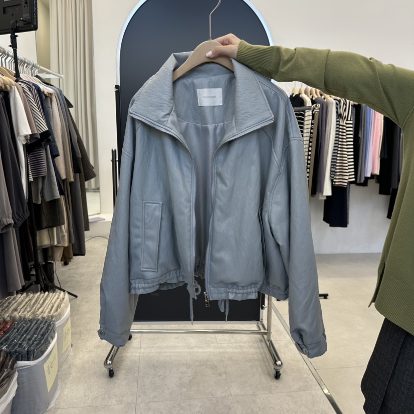 FUNNY POWDER東大門㊣實拍女士新品時尚推薦人氣職業熱賣夾克THE FUNNY夾克圖色1