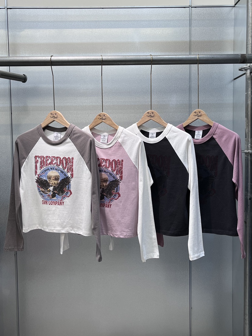 GVR COMPANY韓國直郵㊣女士新品25秋冬職業熱賣推薦長袖T恤GVR-COMPANY長袖T恤