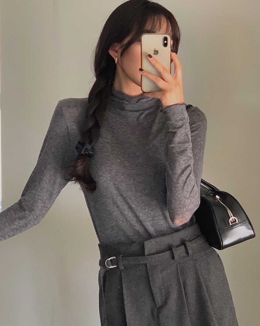 MONTER東大門㊣實拍女士新品25秋冬真品時尚休閑長袖T恤羊毛MONTER長袖T恤